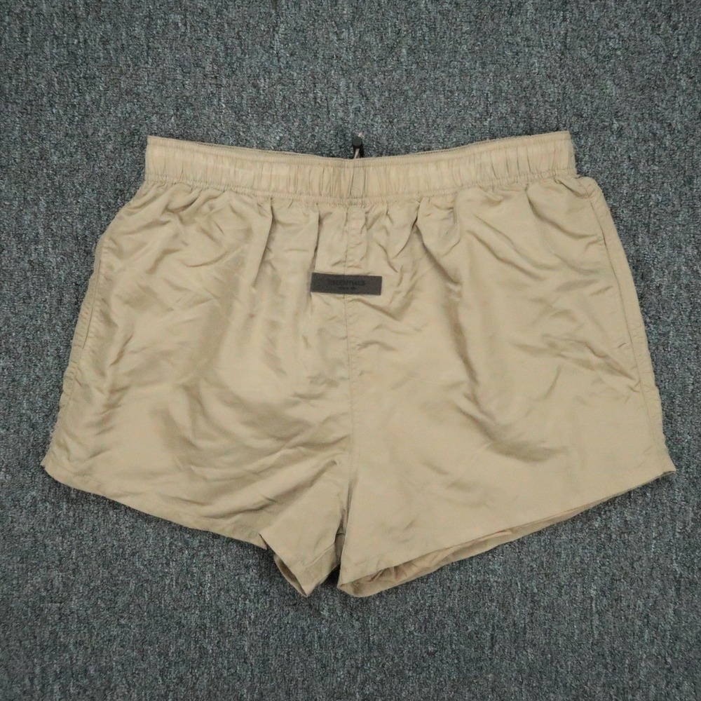 Fear of God Shorts Mens Large Khaki Tan Volley Essentials Athletic